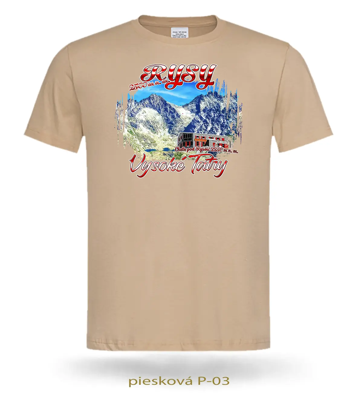 Trička pánske RYSY a CHATA POD RYSMI